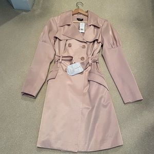 NWT BEBE PUFF SLEEVE TRENCH COAT SMALL